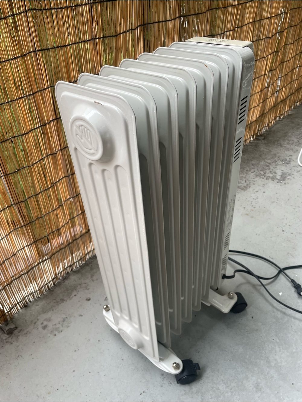 Oil-Filled Radiator Heater - Beige Portable Space Heater - Picture 7 of 9